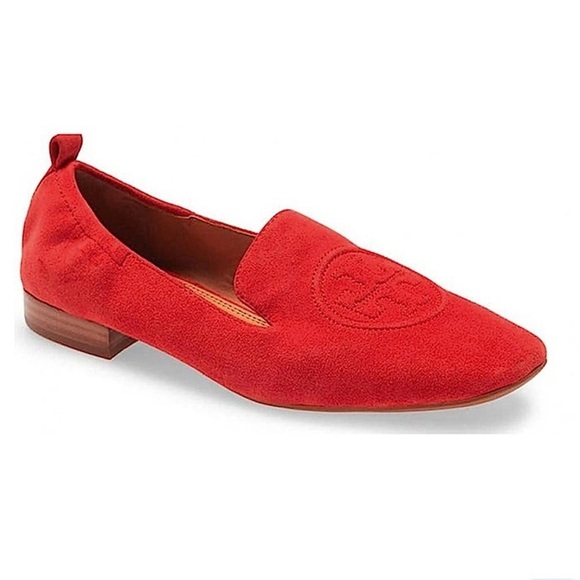 Tory Burch Leigh Loafers Tomato Red Size 6 - Picture 1 of 11